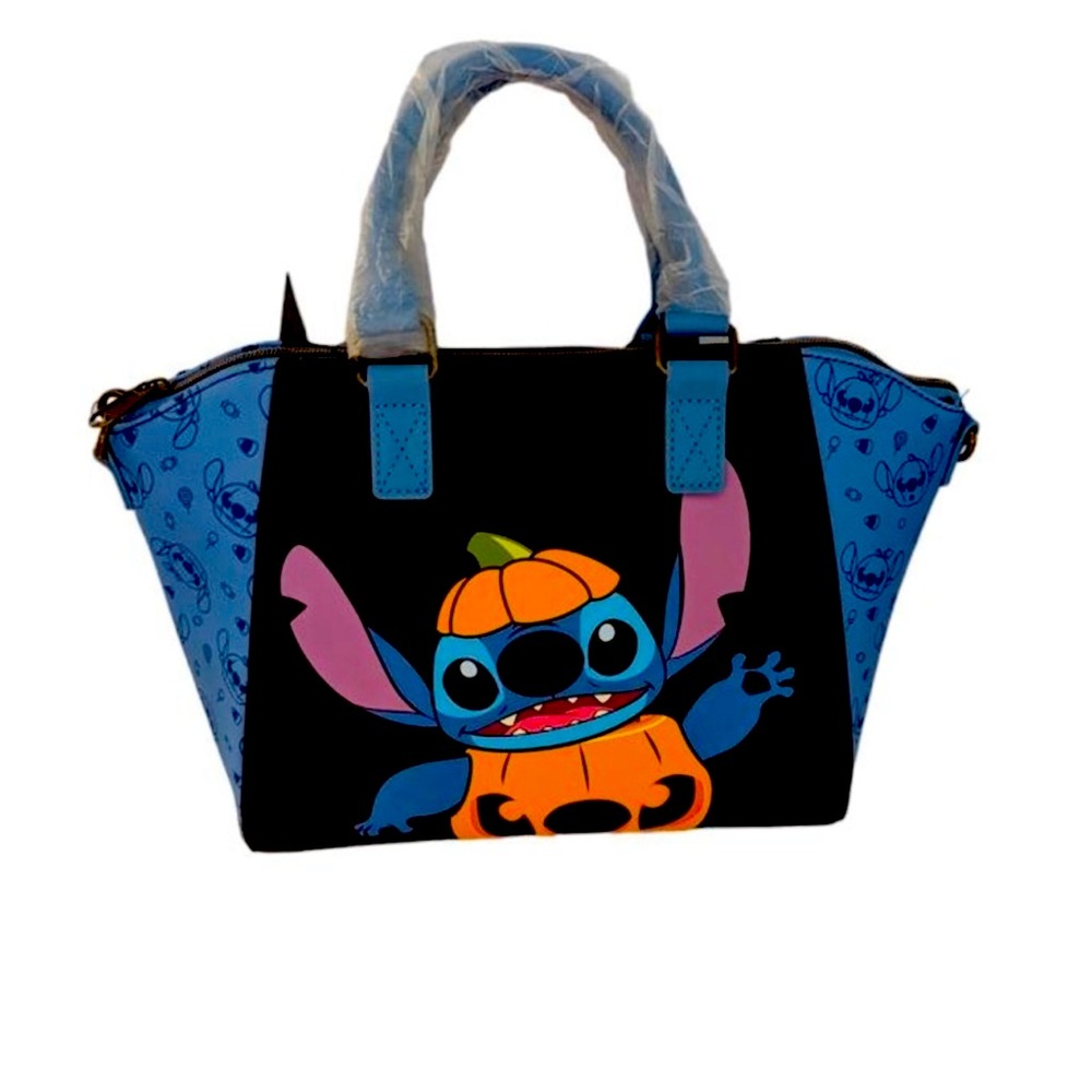Authentic NWT Disney Loungefly Satchel Bag Stitch Costume Pumpkin Halloween Bag